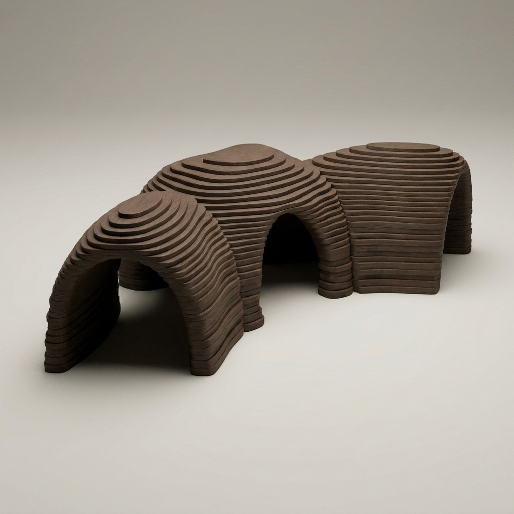 Tunelul STRATA — Nuc Negru (Wood)
