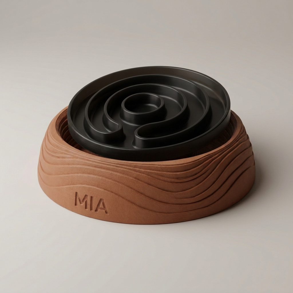 Slow-Feederul STRATA — Maro Argilă (Wood)
