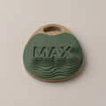 Medalionul STRATA — Verde Matcha + Bej Stejar