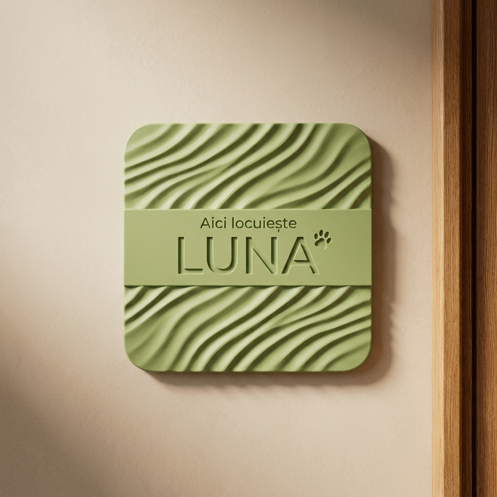 Plăcuța DUNE — Verde Matcha