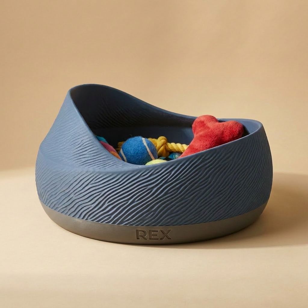 Coșul DUNE — Albastru Jeans