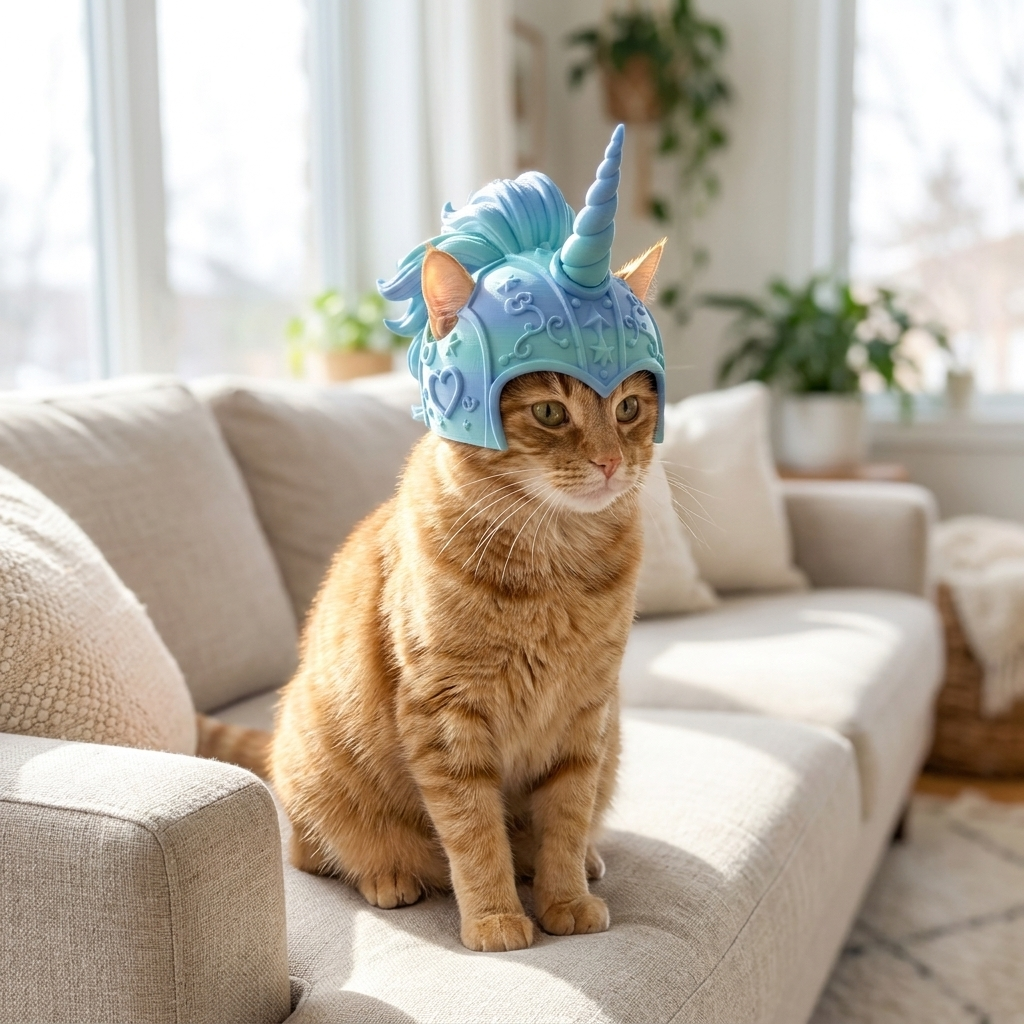 Casca UNICORN — detaliu coamă și deschideri urechi